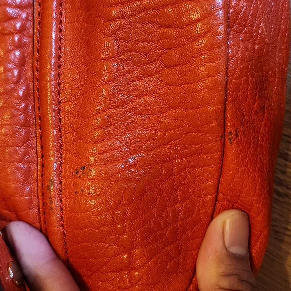 Rebecca Minkoff Red Leather Studded Shoulder Bag - Picture 3 of 7